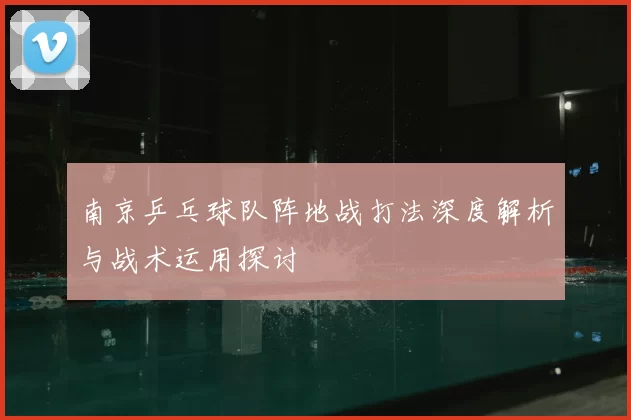 南京乒乓球队阵地战打法深度解析与战术运用探讨