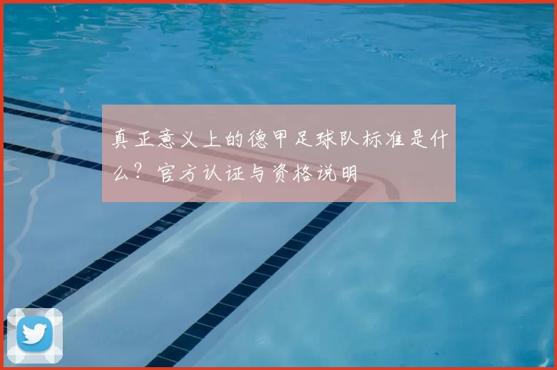 真正意义上的德甲足球队标准是什么？官方认证与资格说明
